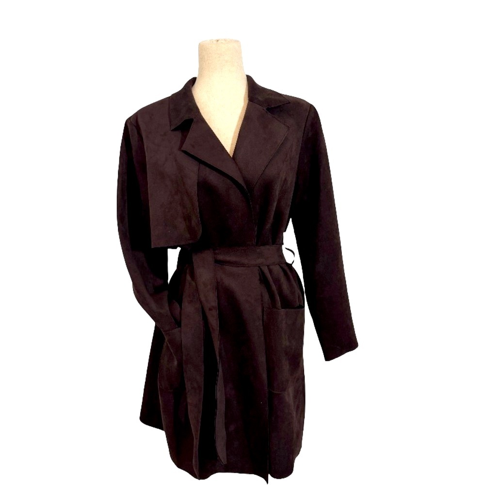 Ruby Rd. Dark Brown Trench Coat woman’s sz M